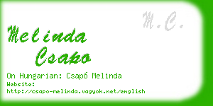 melinda csapo business card
